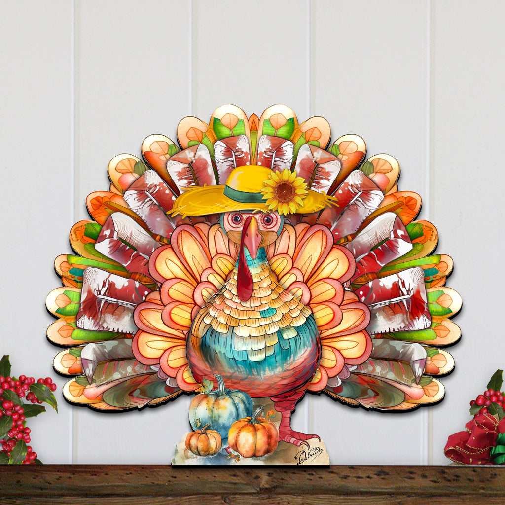 Thanksgiving Turkey Holiday Door Decor  by G. Debrekht - Thanksgiving Halloween Decor  - 8611055H